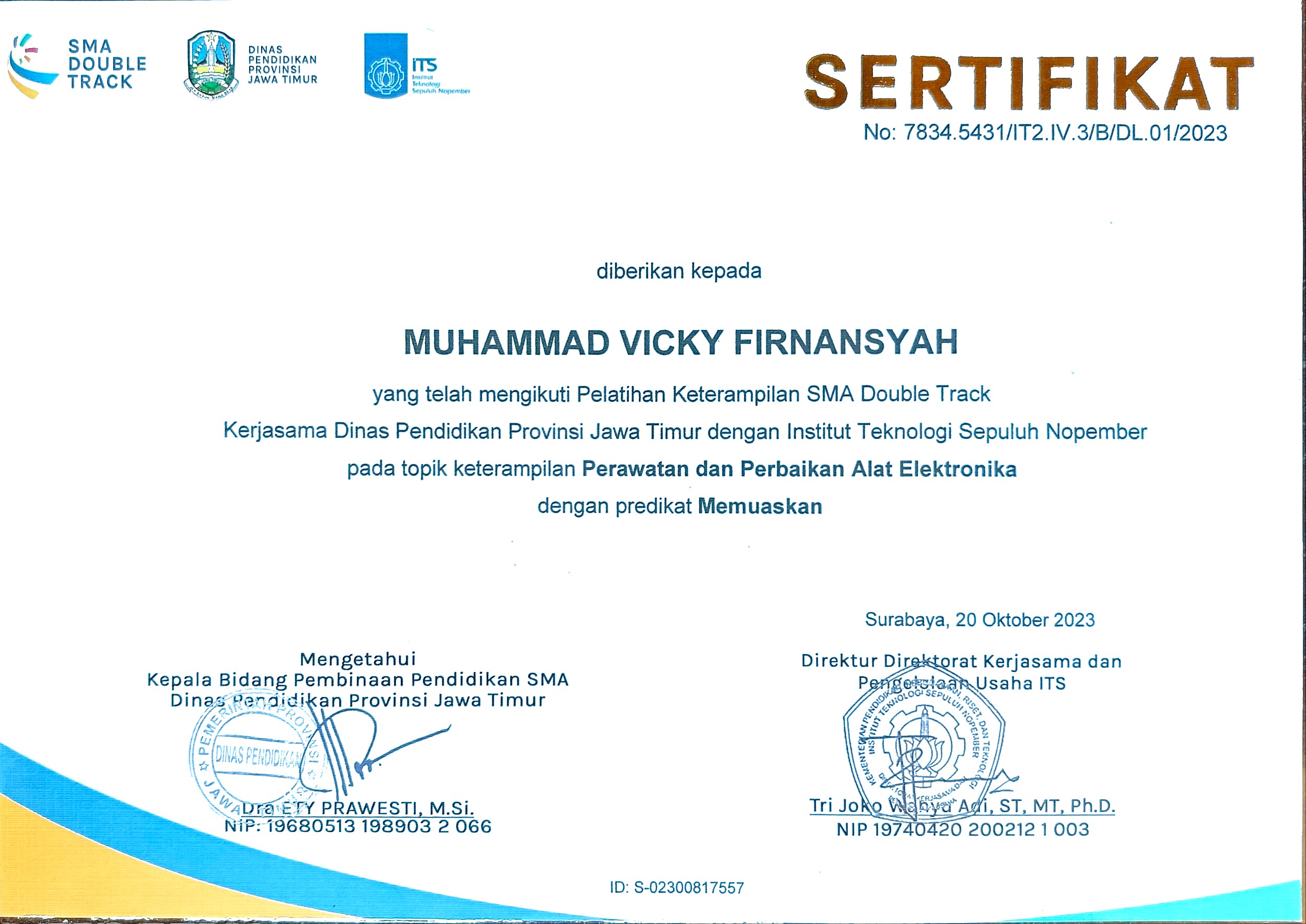 SMA Double Track T. Elektro 2022-2023